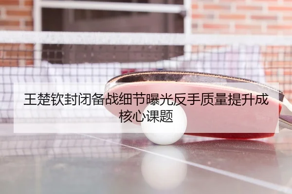 王楚钦封闭备战细节曝光反手质量提升成核心课题